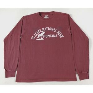 Gear‎ For Sports Glacier National Park Shirt Mens Medium Red Long Sleeve Graphic